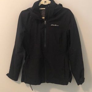 Black Eddie Bauer coat.